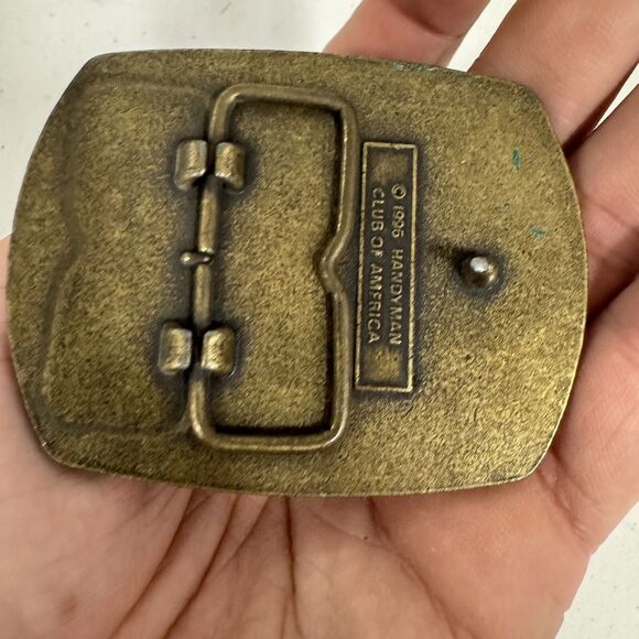 VINTAGE Handyman Club Of America Vintage Belt Buckle Solid Brass - BUB - Picture 2 of 4